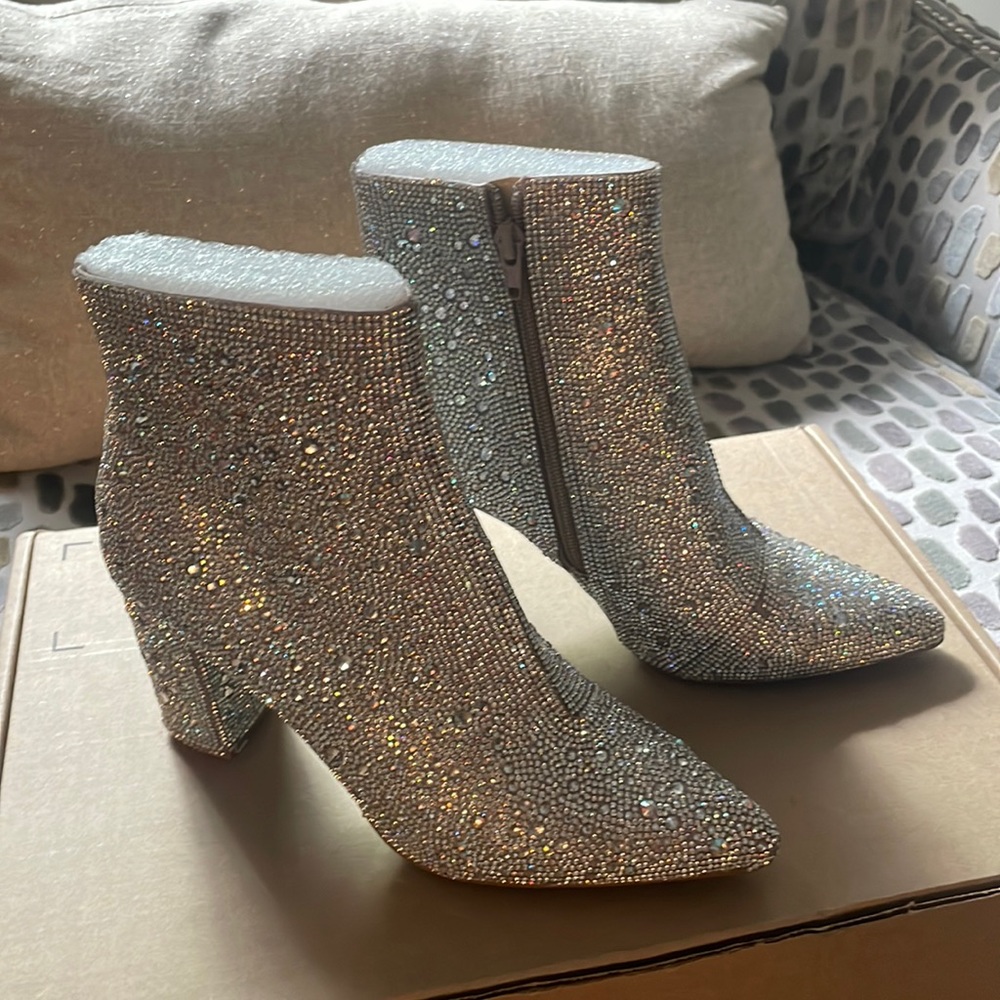 Rhinestone womens size 7.5 Betsey Johnson boots